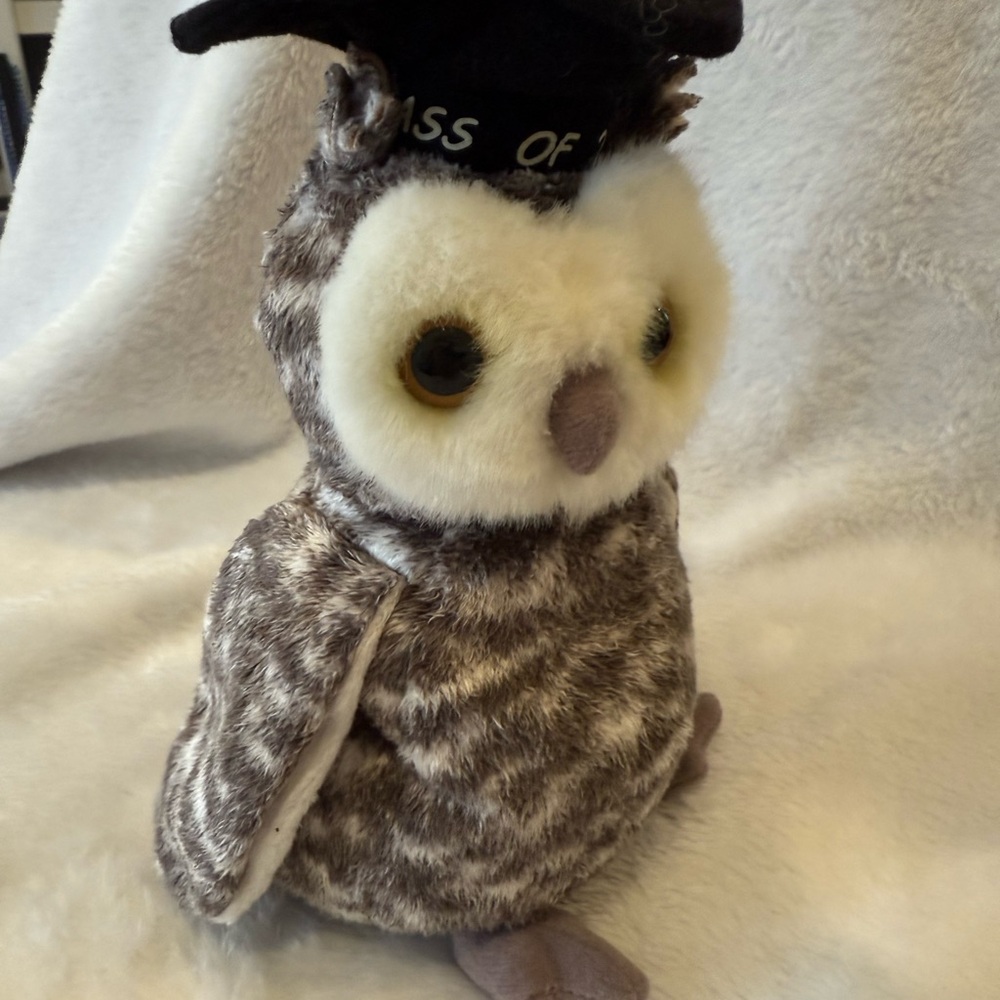 Plush Owl Toy with Graduation Cap 2001.  SMART